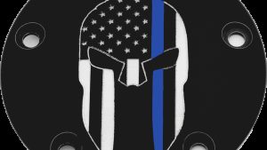 CUSTOM ENGRAVING TC TIMER COVER SPARTA BLUE LINE BLACK