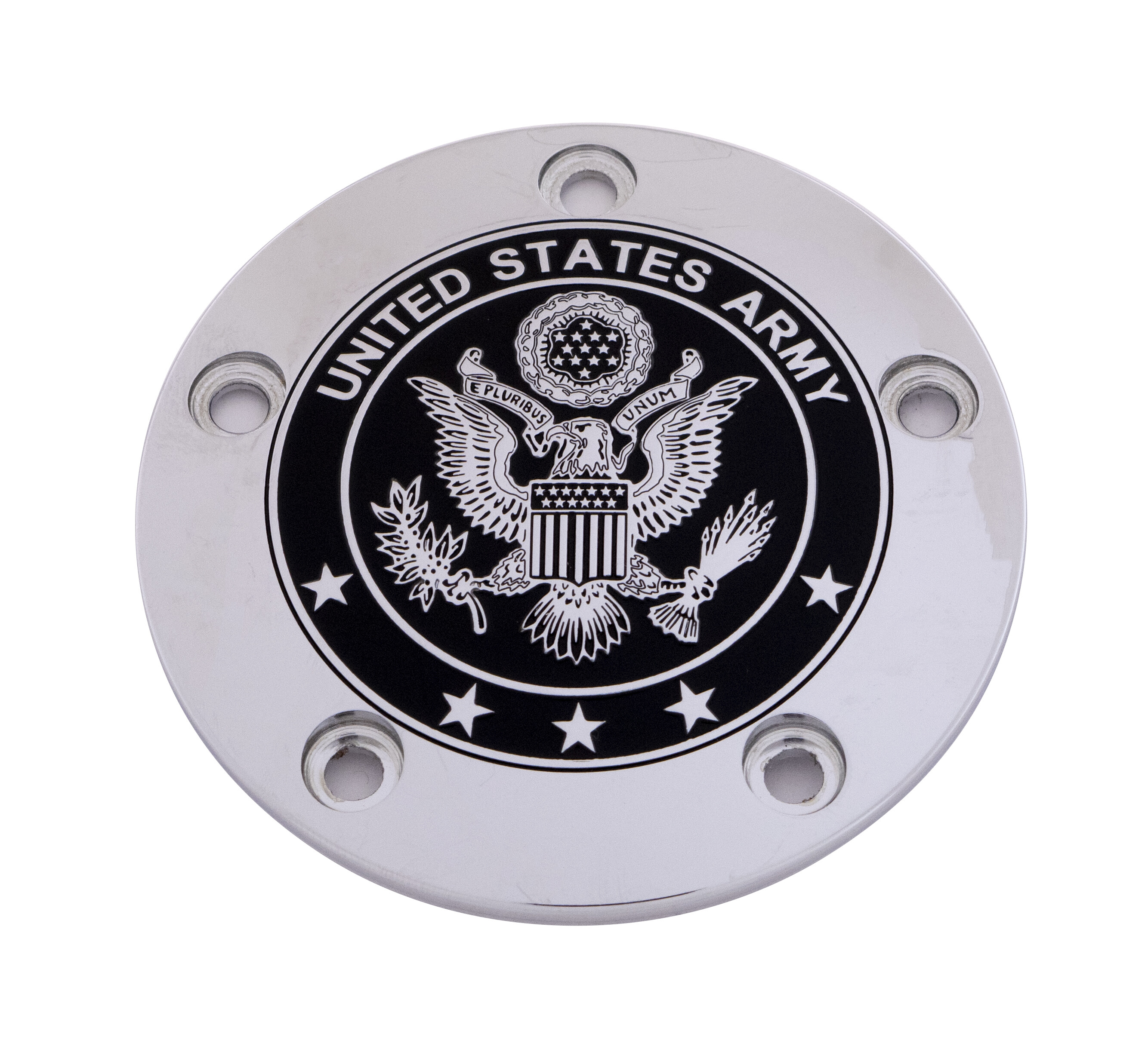 CUSTOM ENGRAVING TC TIMER COVER ARMY CHROME