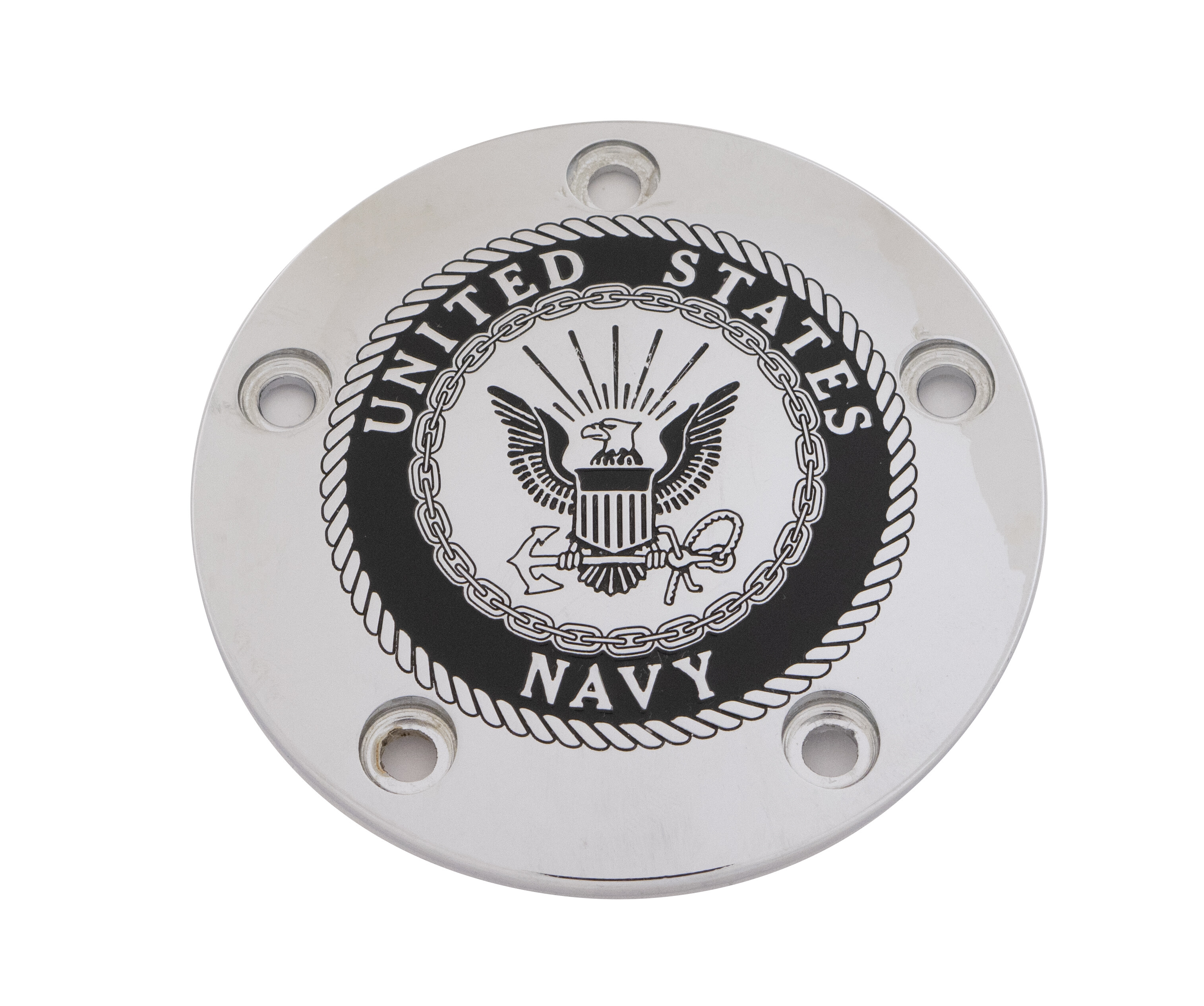 CUSTOM ENGRAVING TC TIMER COVER NAVY CHROME