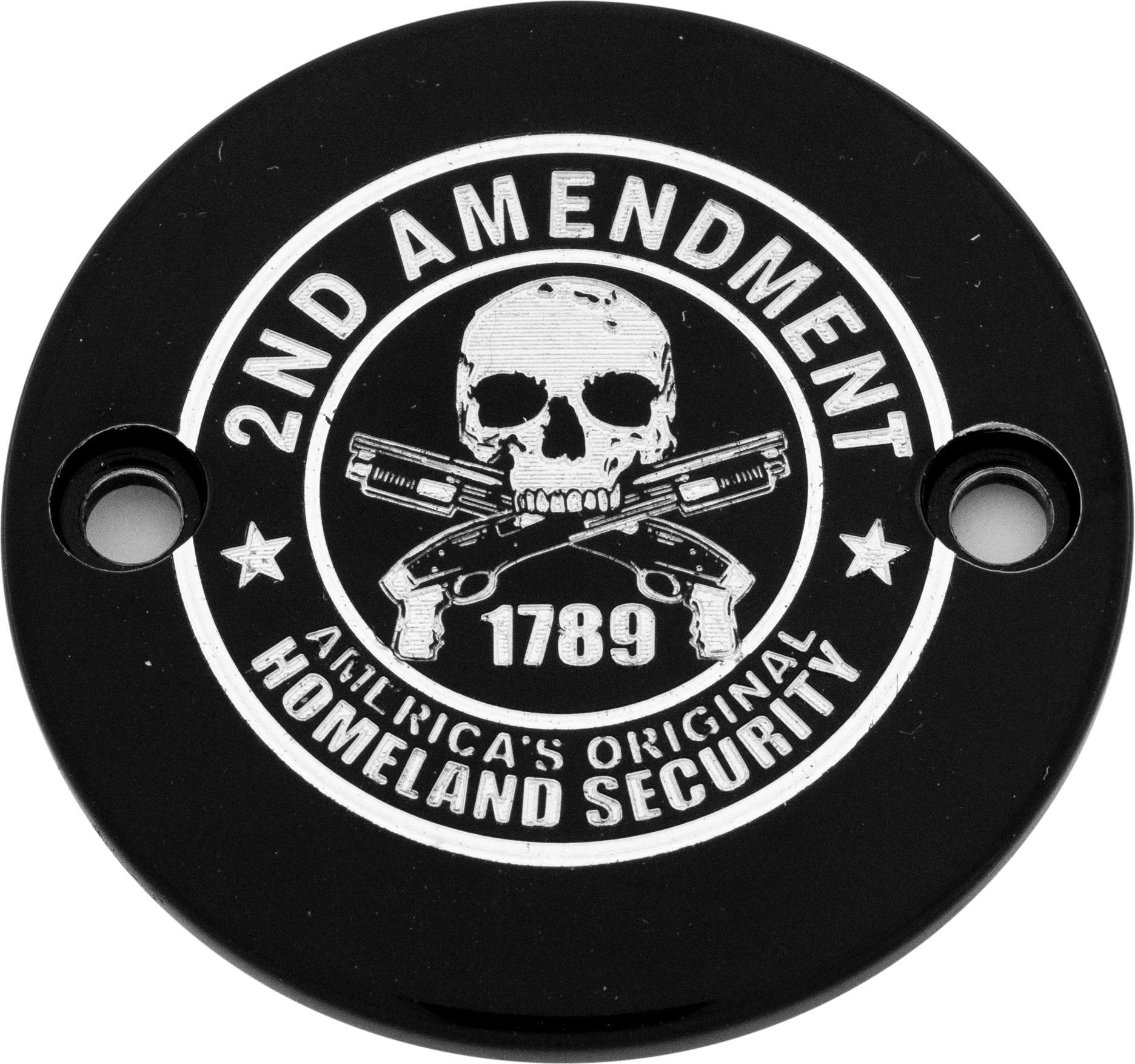 CUSTOM ENGRAVING M8 TIMER COVER 2A BLACK