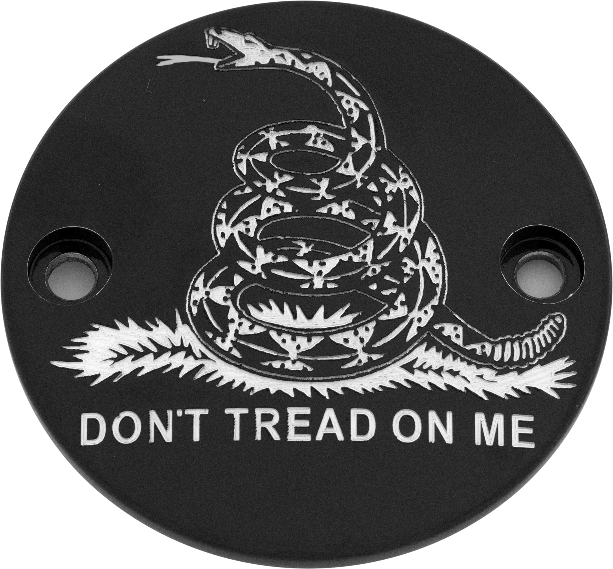 CUSTOM ENGRAVING M8 TIMER COVER DON'T TREAD BLACK