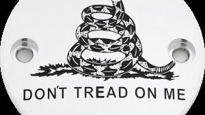 CUSTOM ENGRAVING M8 TIMER COVER DON'T TREAD CHROME