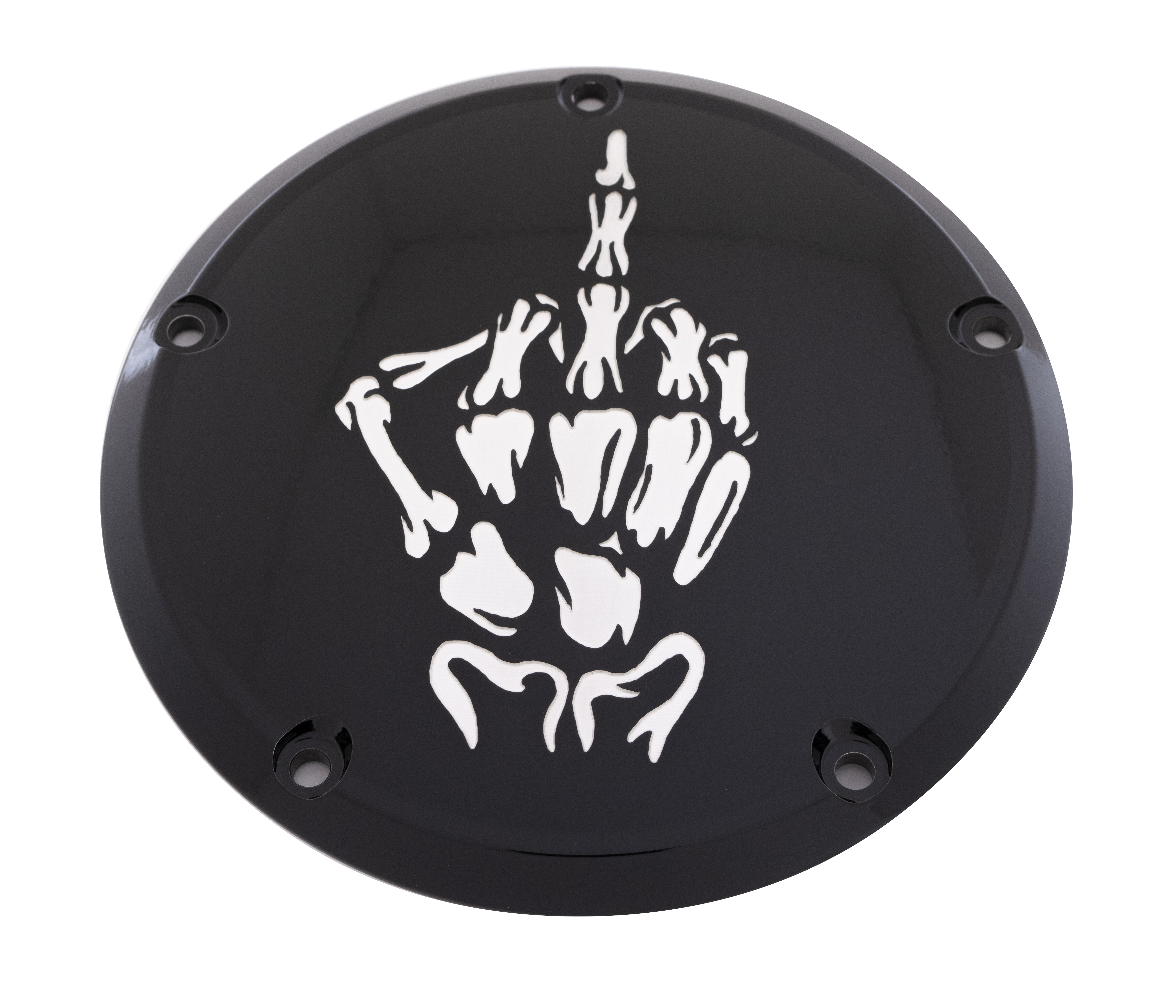 CUSTOM ENGRAVING TC TIMER COVER BONE FINGER BLACK