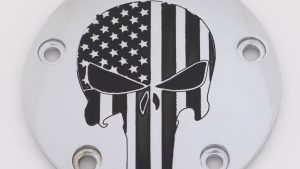 CUSTOM ENGRAVING TC TIMER COVER PUNISHER CHROME