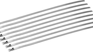 DEI LOCKING TIES STAINLESS STEEL 8" 8/PK