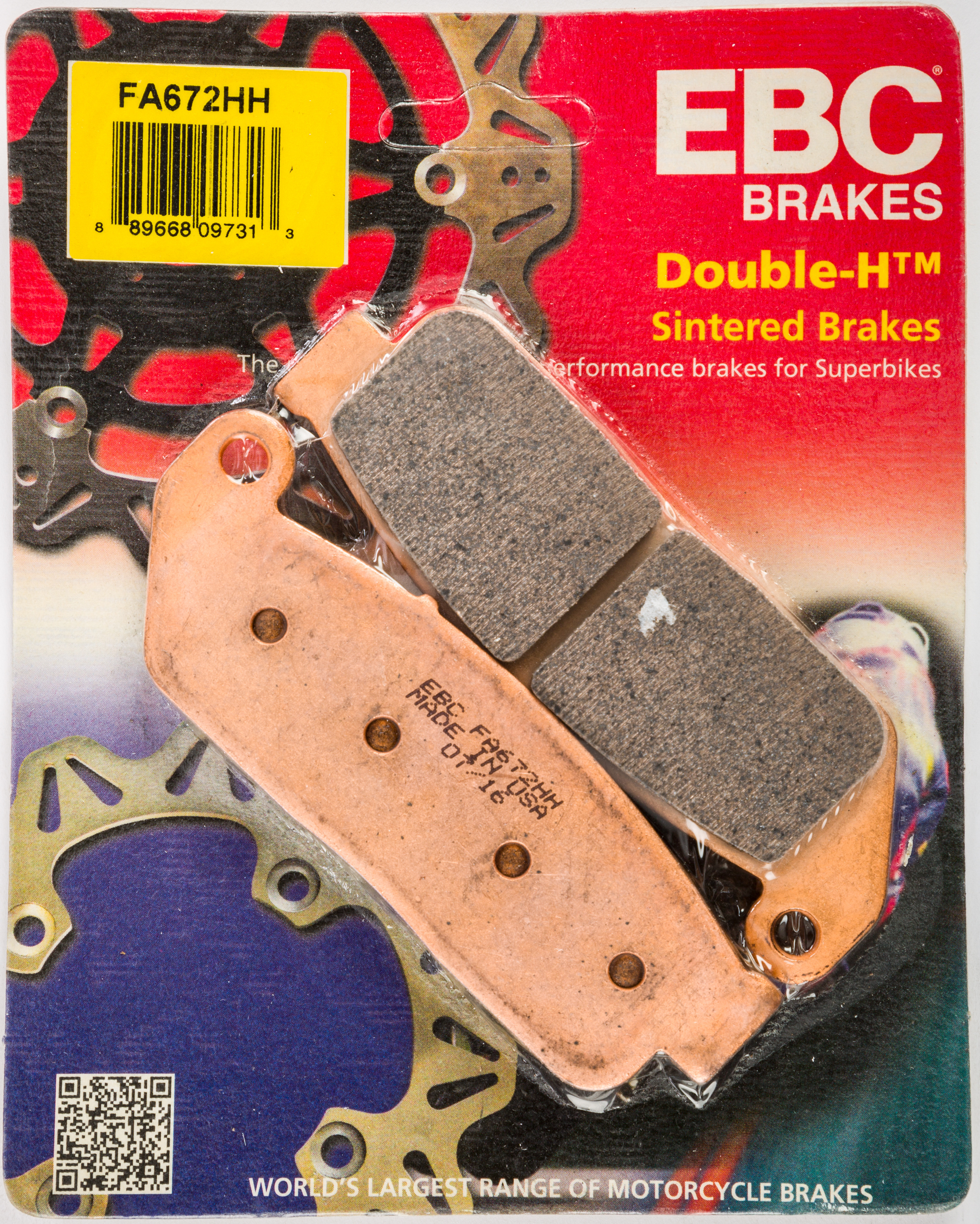 EBC BRAKE PADS FA672HH DOUBLE-H SINTERED