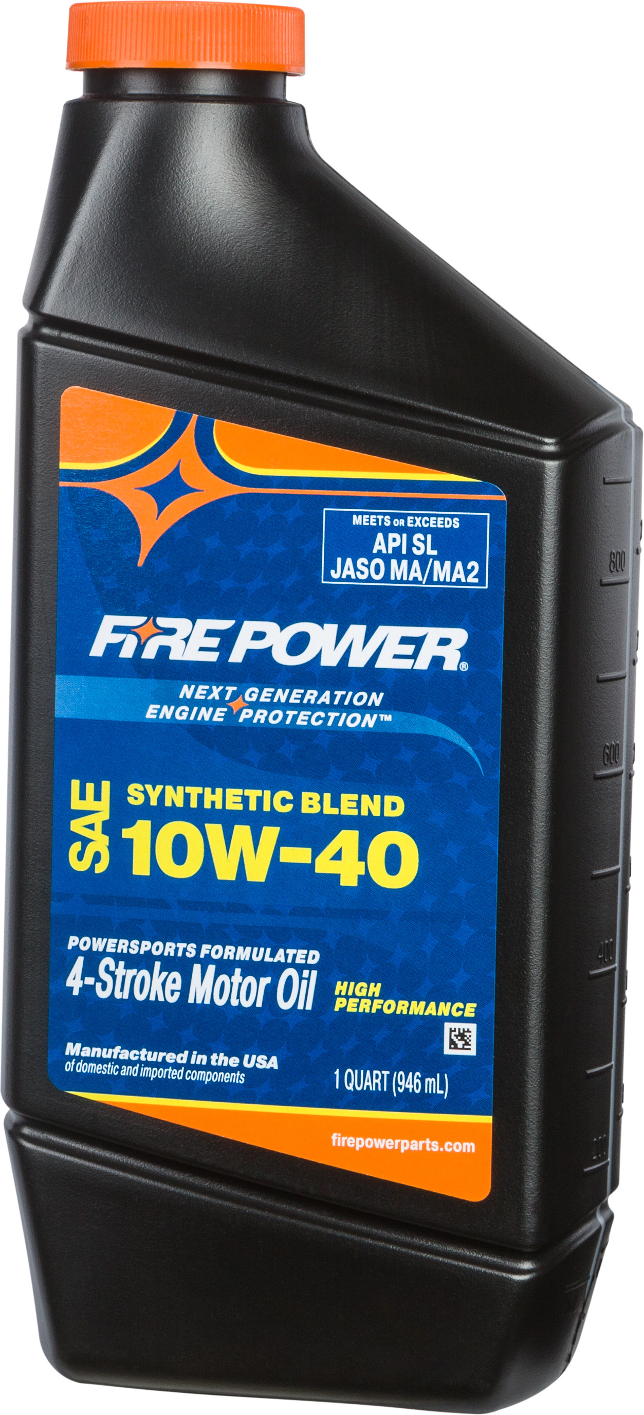 FIRE POWER SYNTHETIC BLEND OIL 4T 10W40 1QT 12/CASE
