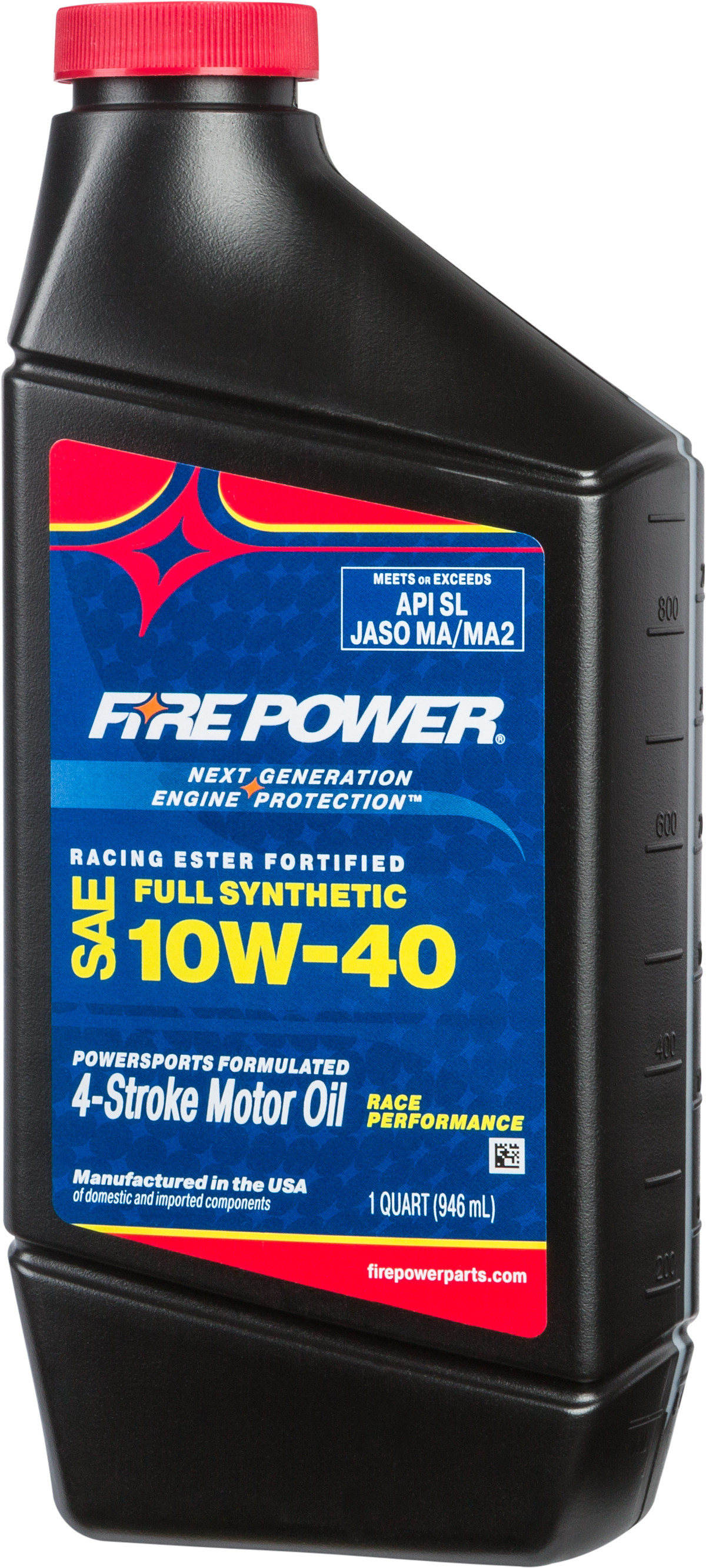 FIRE POWER SYNTHETIC OIL W/ ESTER 4T 10W40 1QT 12/CASE