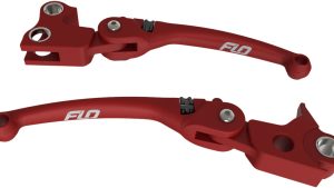 FLO MOTORSPORTS MX STYLE LEVER SET RED `96-17 FXD
