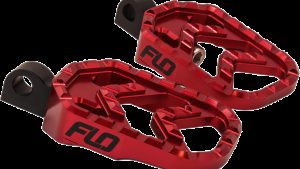 FLO MOTORSPORTS SAVAGE SERIES FOOTPEGS RED