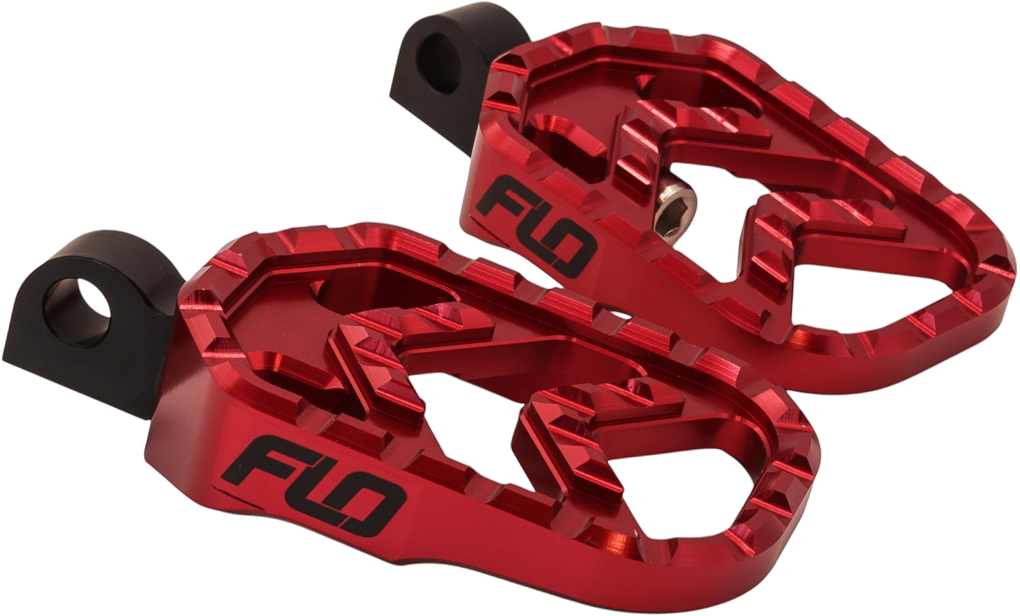 FLO MOTORSPORTS SAVAGE SERIES FOOTPEGS RED