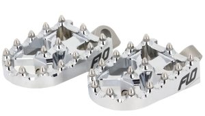 FLO MOTORSPORTS MOTO STYLE FOOTPEG SET CHROME 2"X3.125"