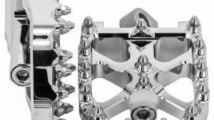 FLO MOTORSPORTS BMX STYLE FOOTPEGS CHROME