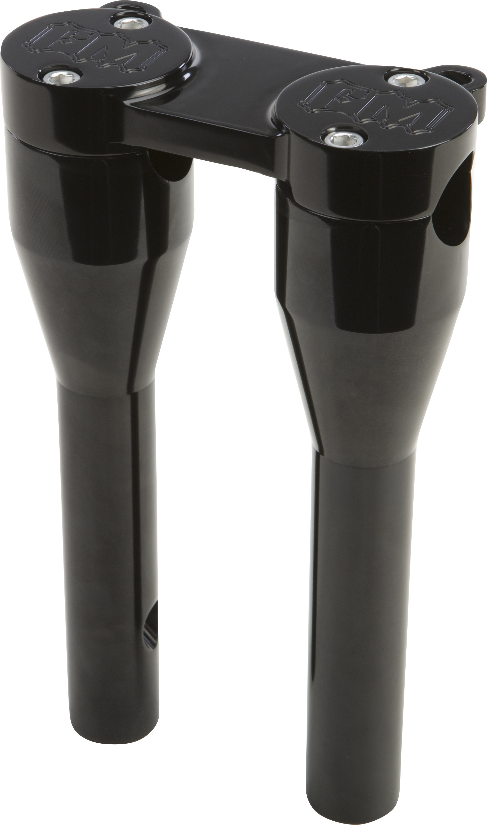 FORBIDDEN MOTO BAR RISER 9" BLACK W/GAUGE MOUNT TABS