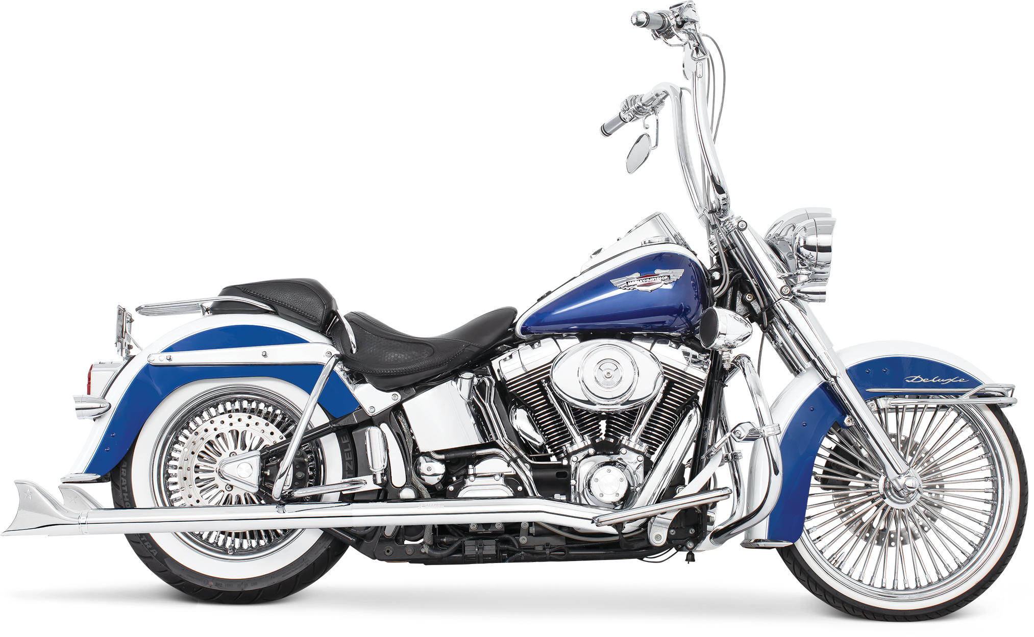 FREEDOM SHARKTAIL DUALS CHROME 2.5"ODX32" `97-06 SOFTAIL