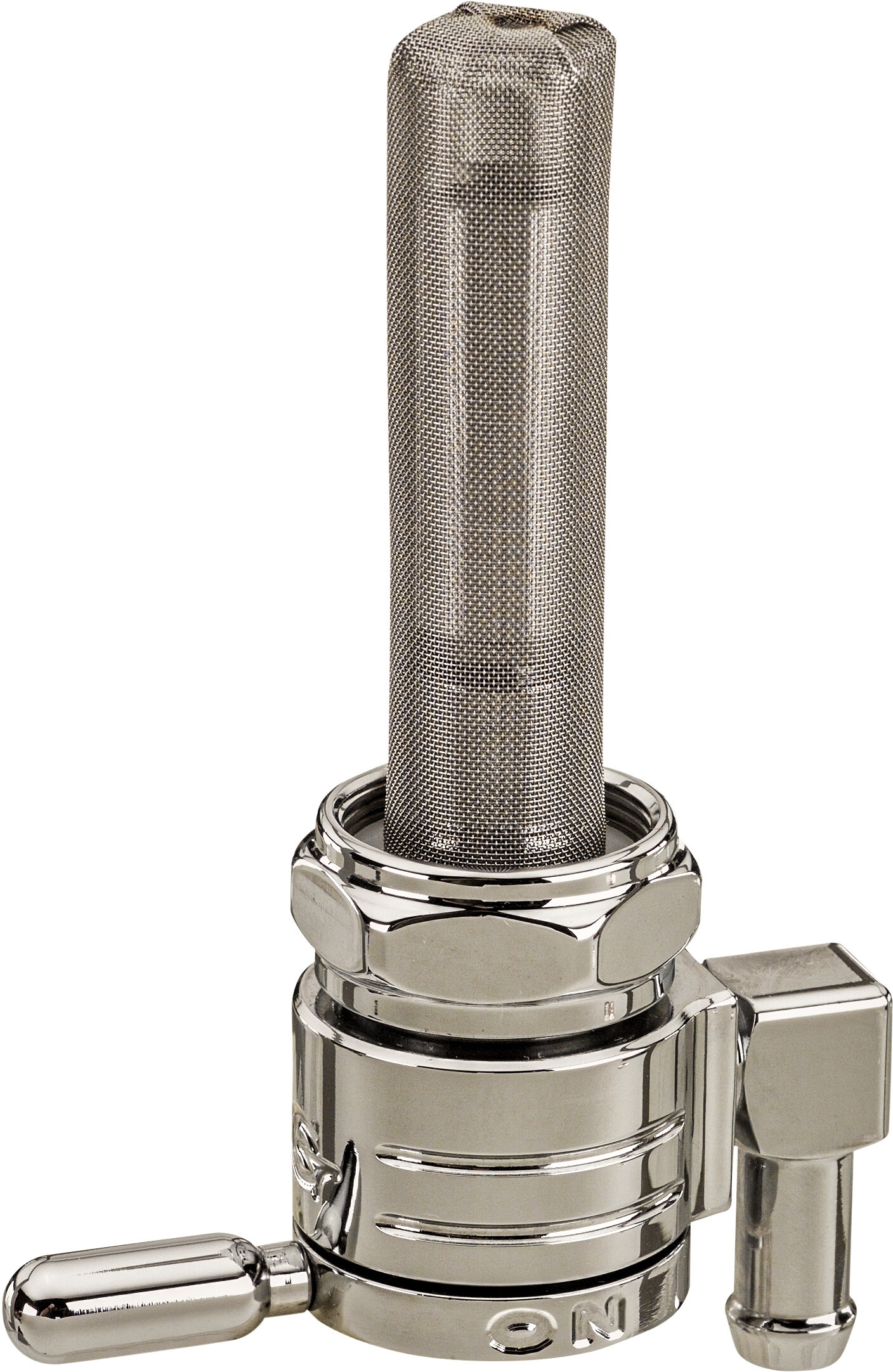 GOLAN 22MM PETCOCK DOWNWARD CHROME 5/16 HOSE