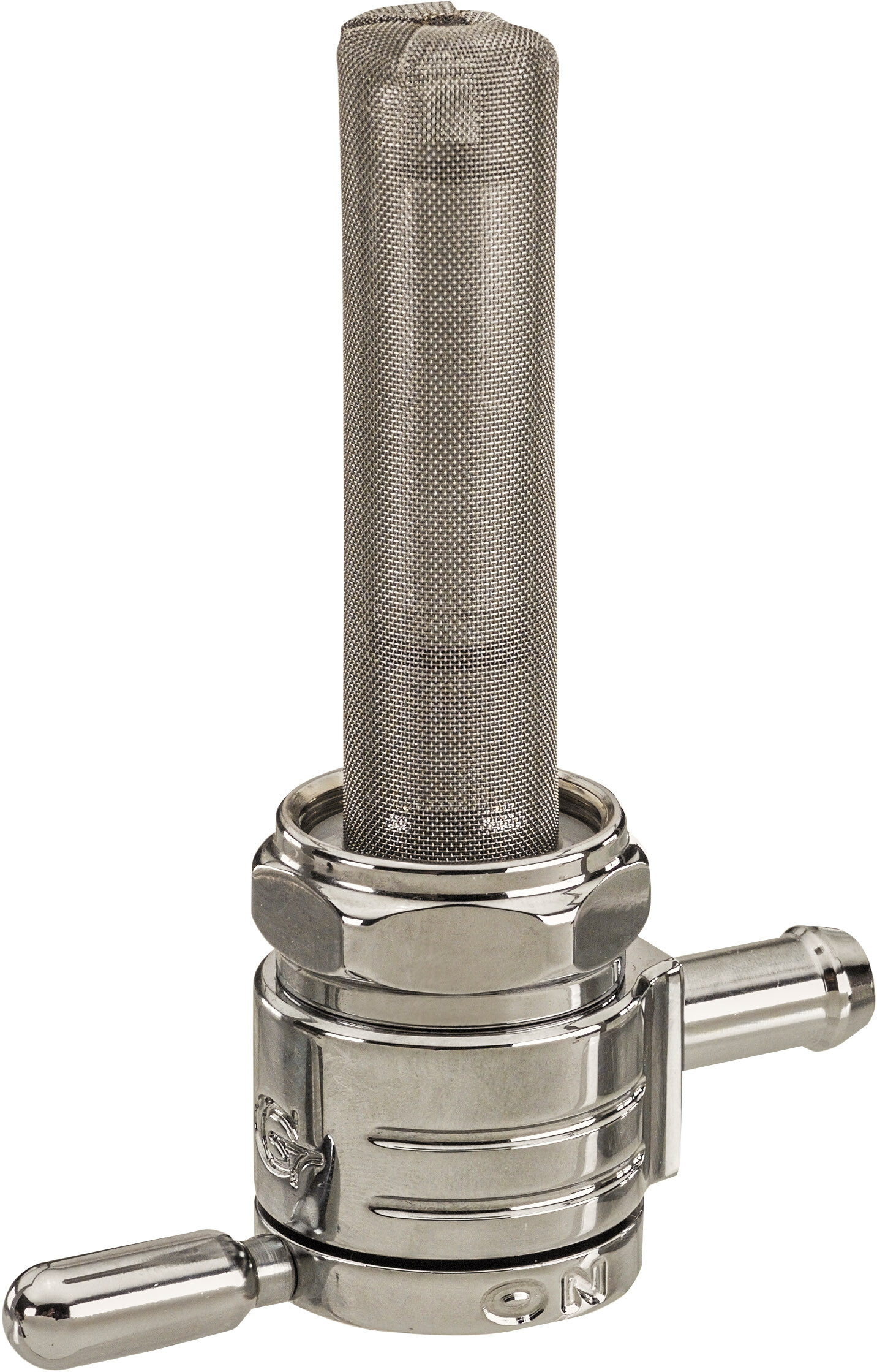 GOLAN 22MM PETCOCK STRAIGHT CHROME 5/16 HOSE