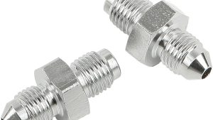 GOODRIDGE JIC TO -3 TUBE ADAPTER PAIR 3/8-24 MALE CHROME 3/8"