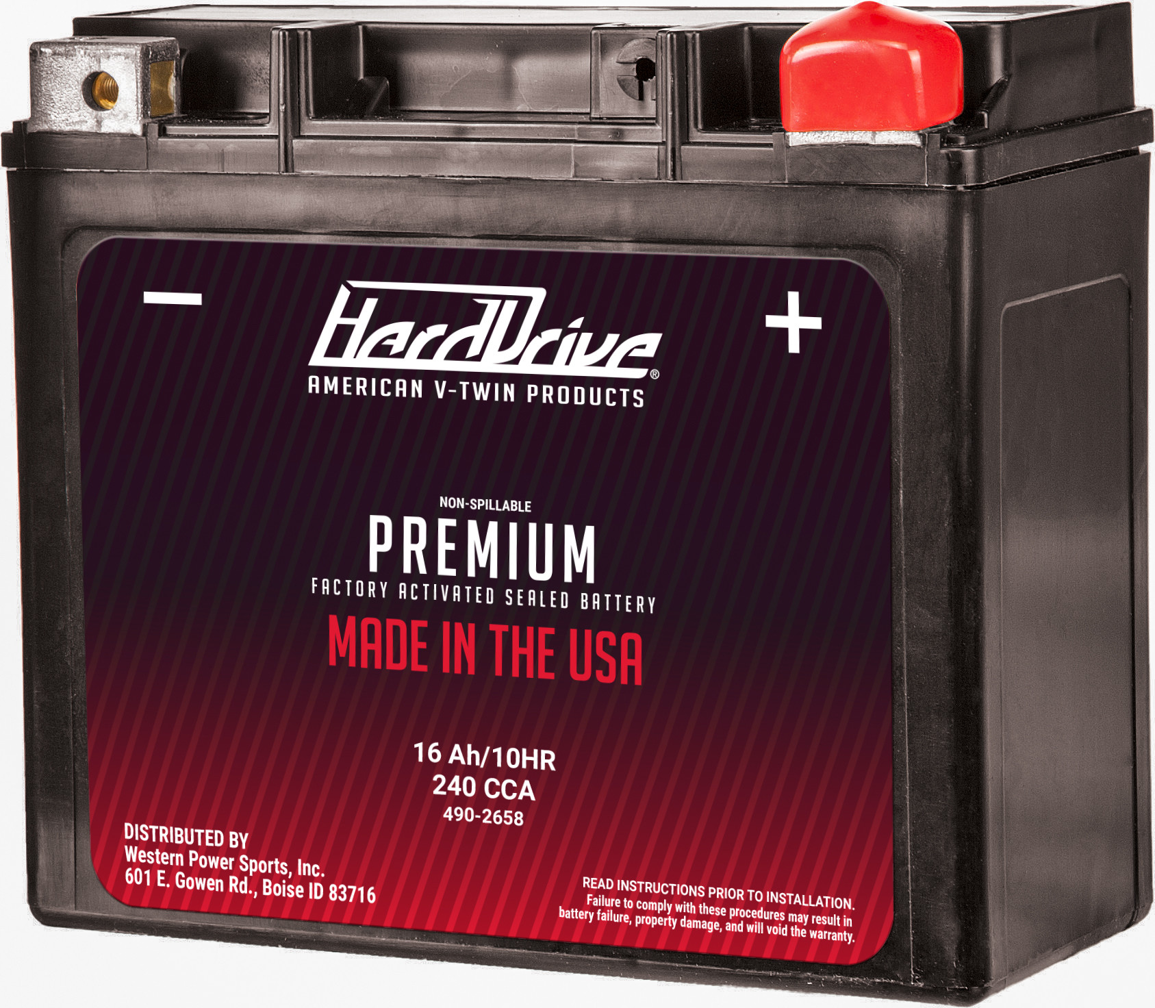 HARDDRIVE PREMIUM BATTERY GYZ16HL / YTX14L CCA 240