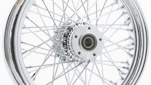 HARDDRIVE RR 60-SPK CHROME 16X5.5 WIDE-HUB 3/4" AXL 00 LTR