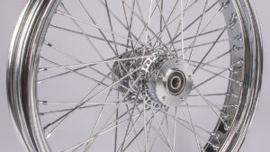 HARDDRIVE FR 60-SPK DD CHROME 23X3.5 WIDE-HUB 3/4" AXL 00 LTR