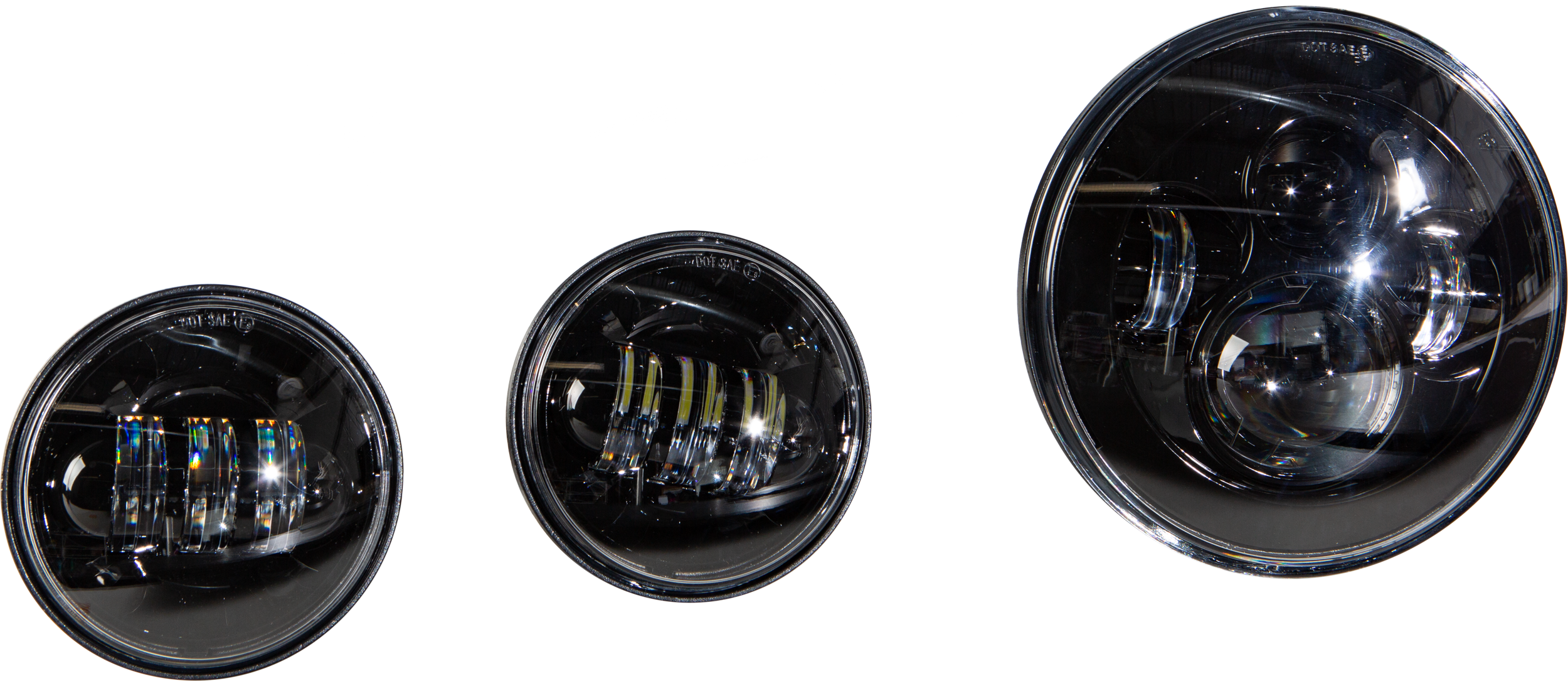 HARDDRIVE LED HEADLIGHT/PASSING LAMP SET BLACK