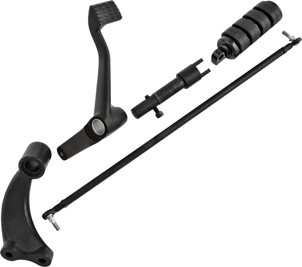 HARDDRIVE FORWARD CONTROL KIT XL 04-13 BLK W/RUBBER BAND PEGS