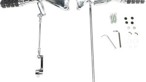 HARDDRIVE FORWARD CONTROL KIT XL 04-13 CHR W/RUBBER BAND PEGS