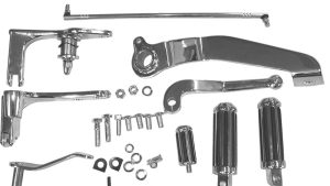 HARDDRIVE FORWARD CONTROL KIT W/CHROME MOUNTING PLATES AND PEGS