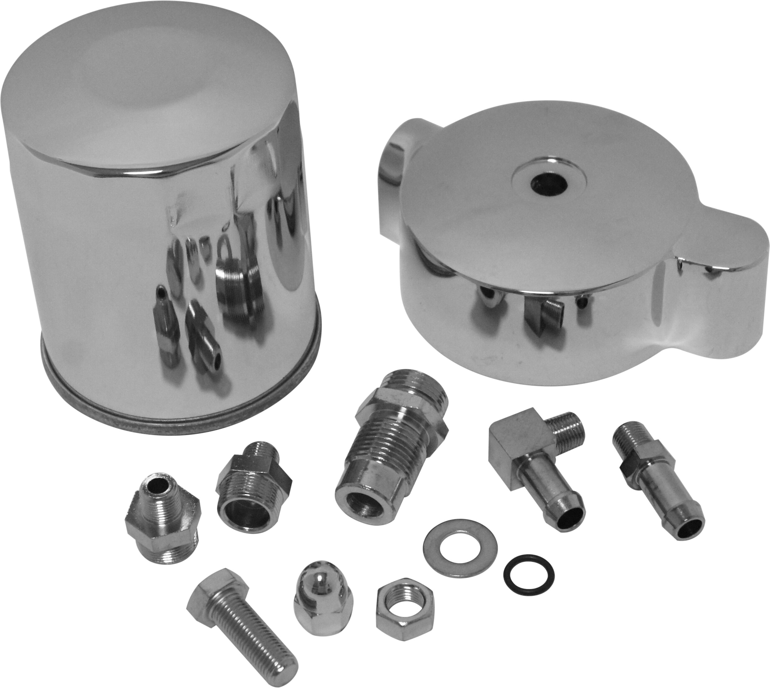HARDDRIVE SPIN ON OIL FILTER KIT CHROME