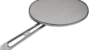 HARDDRIVE SMOOTH OVAL MIRROR CHROME RIGHT 6"