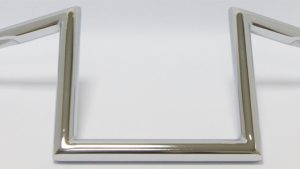 HARDDRIVE 1" Z-BAR DIMPLED 8" CHROME