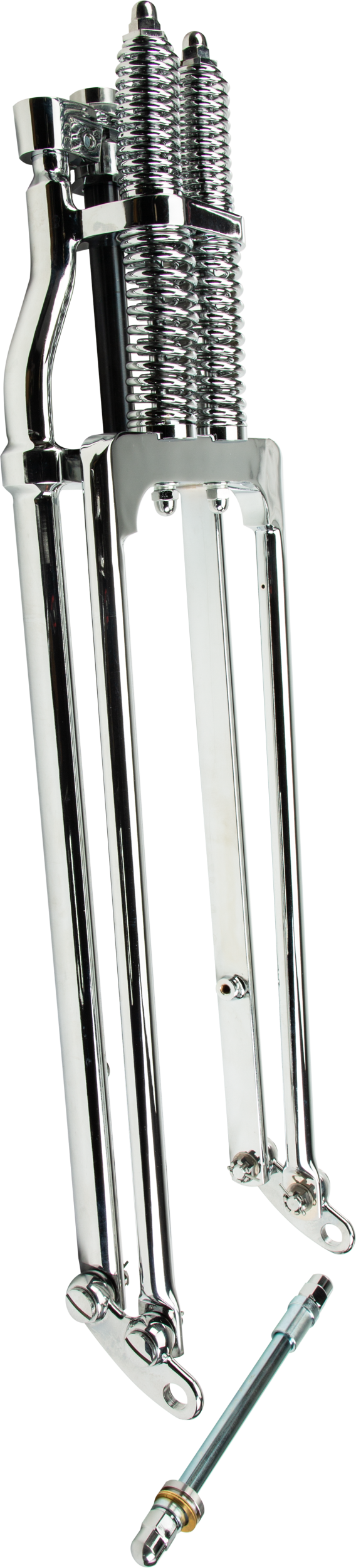 HARDDRIVE SPRINGER FORK TAPERED LEG +2 CHROME