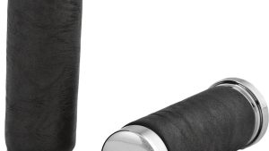 HARDDRIVE GRIPS LEATHER CHROME W/O THROTTLE SLEEVE