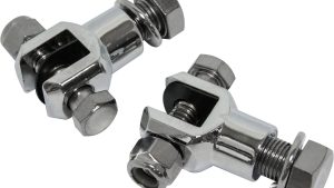 HARDDRIVE FOOTPEG CLEVIS MOUNTS CHROME 3/8"-24 THREAD