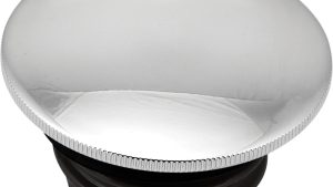 HARDDRIVE GAS CAP SCREW-IN SMOOTH NON-VENTED CHROME `96-24