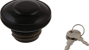 HARDDRIVE GAS CAP SCREW-IN W/LOCK&COVER VENTED BLACK