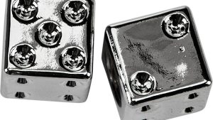 HARDDRIVE VALVE STEM CAPS CHROME DICE PR