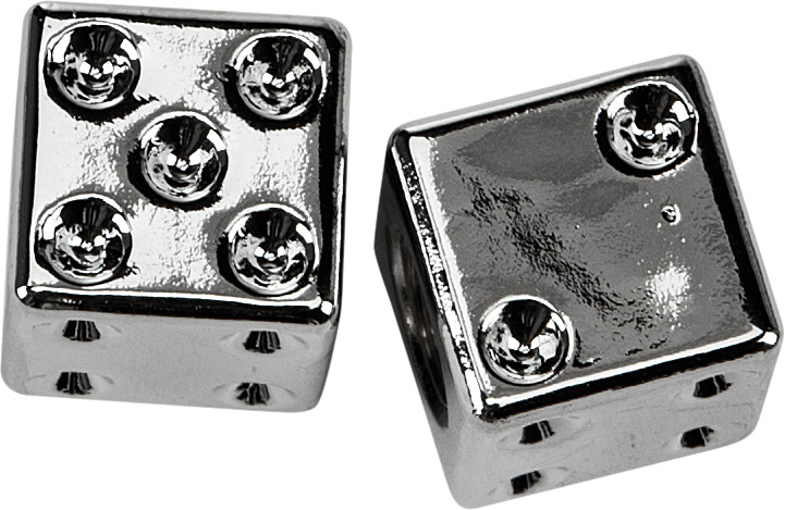 HARDDRIVE VALVE STEM CAPS CHROME DICE PR