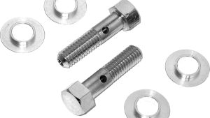 HARDDRIVE BREATHER BOLTS  CHROME PAIR TWIN CAM