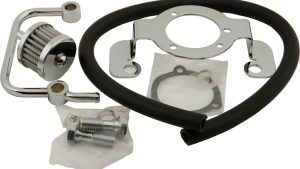 HARDDRIVE COMPLETE MNT KIT BREATHER TUBE CHROME XL 91-06