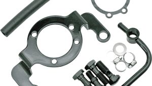 HARDDRIVE COMPLETE MNT KIT BREATHER TUBE BLACK BIGTWIN 93-17 NON-TBW