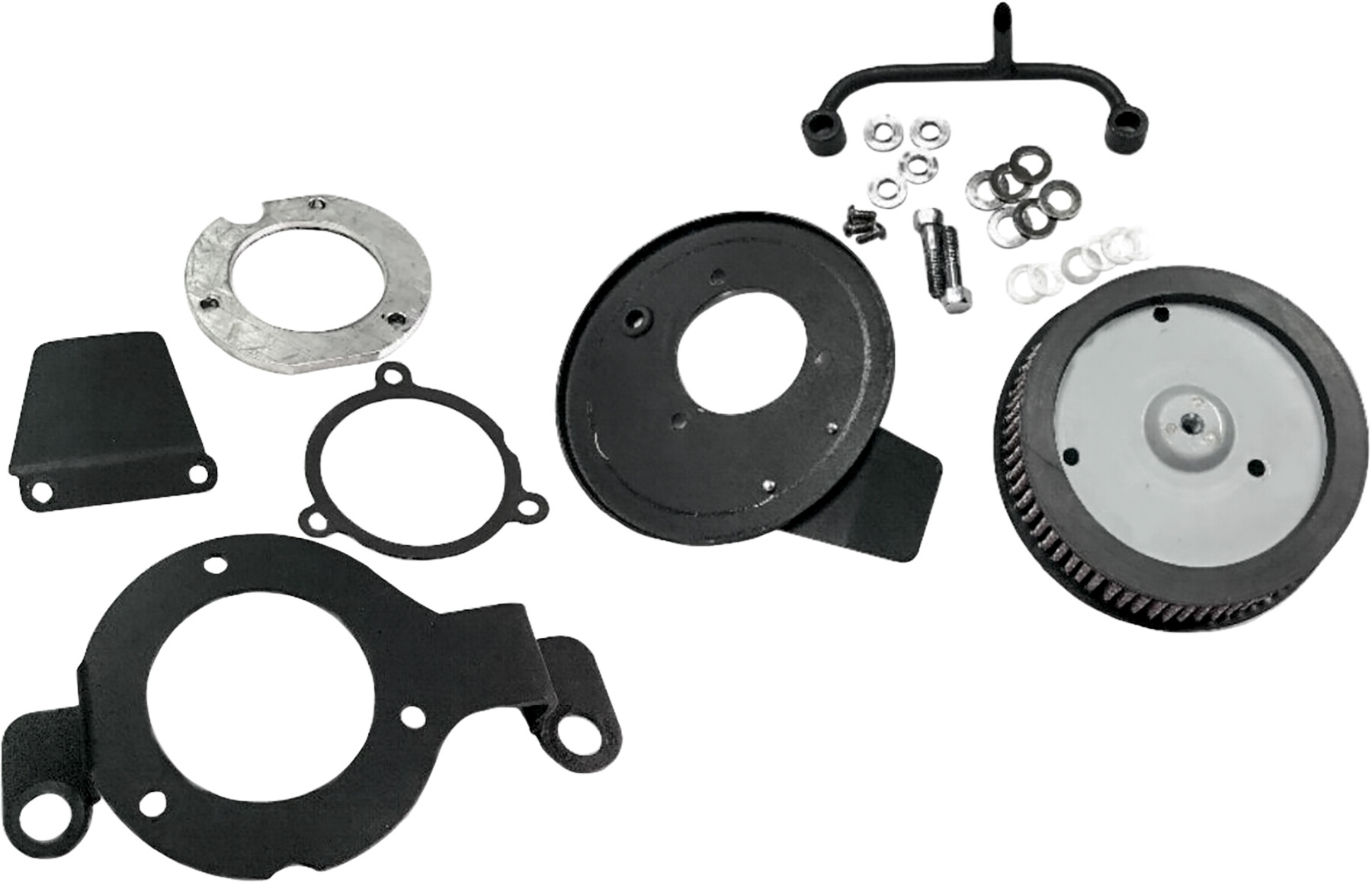 HARDDRIVE M8 ROUND HI PERFORM SATIN BLACK A/C AND BREATHER KIT