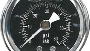 HARDDRIVE OIL PRESSURE GAUGE 60PSI BLACK