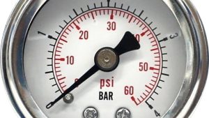 HARDDRIVE OIL PRESSURE GAUGE 60PSI WHITE