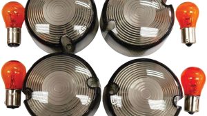 HARDDRIVE SMOKED TURN SIGNAL LENS KIT DOMED