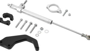 HARDDRIVE STEERING DAMPER 00-08 FLT SILVER