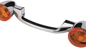 HARDDRIVE TURNSIGNAL LIGHT BAR CHROME W/AMBER LENSES