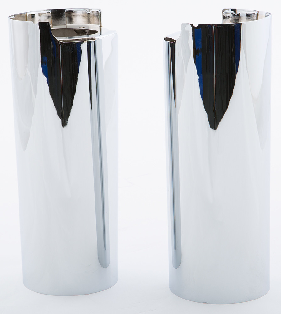 HARDDRIVE UPPR FORK TUBE CVRS CHROME +2" TOURING 14-UP