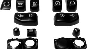 HARDDRIVE SWITCH CAP KIT BLACK `16-UP FLHT/FLTR EXC SE MODELS